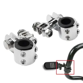 Threettt 420013855891 Us 1 Inch 1.25 Highway Bar Foot Pegs Mount Clamps Bracket Set For Harley Chrome