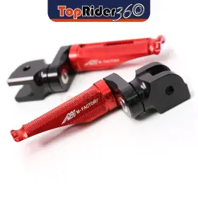 Toprider360 Auusfpa02025mmbkmfprdt522006f Red Front Foot Pegs 25mm Lower Shinobi For Harley Dyna 93-17 16 15 14