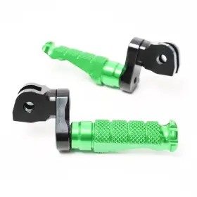 Tzfpfg4025mmbkmccpgrpn002 Toprider360 R-fight 1 Inch Extender Front Footpegs Green For Kawasaki Er-6n 09-16 15 14 13