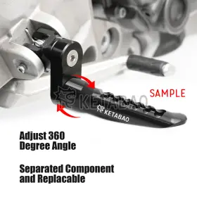 Tzfprr20m25bkp03kexxxussn333 Toprider360 Black 25mm Extended Rear Foot Pegs Bob For Scrambler 1100 Sport Pro 20 21