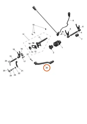 T2088962 Triumph Motorcycles - Gear Pedal Shift Lever Assembly 108mm