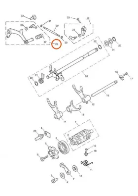 T2083551 Triumph - Gear Change Pedal Assembly