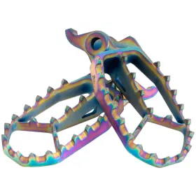 06-25-rainblue Tusk Kx Blitz Titanium Moto Foot Pegs Jet Fuel
