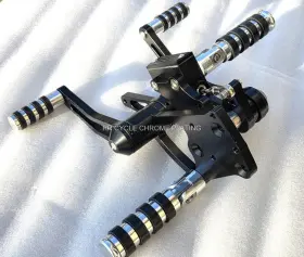 Ultima 47-331 Black Billet Forward Controls Softail Breakout Deuce Rocker 00-17 Harley