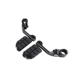 Unbranded 608631828743 For Adjustable Footpeg Kit 1.25 Inch Clamp Skid Proof Rubber Universal Motorcycle