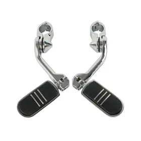 Unbranded 709445516434 For Chrome Highway Foot Pegs Adjustable Universal Motorcycle Engine Guard