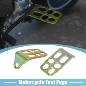 Uxcell 041814457420 1 Pair 12mm Metal Motorcycle Rearsets Footrest Footpeg Bike Cycling Bronze Tone