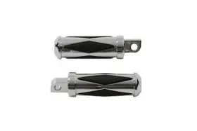 24042 V-factor Chrome Diamond Foot Pegs For Male Mount Harley Application