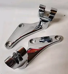 27-0860 V-twin Rear Footpeg Mount Set Chrome Fits Harley Davidson