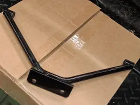 27-0632 V-twin Manufacturing Black Passenger Footpeg Mount Bracket For Harley Knucklehead Panhead 1936-1957