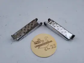 27-1504 V-twin Manufacturing 2x Harley Davidson Foot Pegs Chrome Steel Dimpled Japan Chopper Sportster Dyna