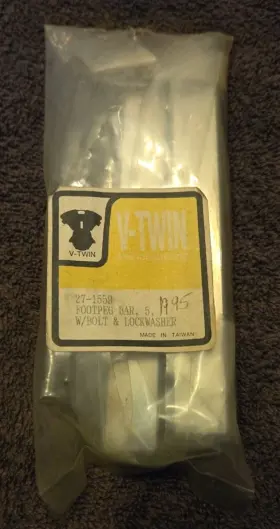 V-twin Manufacturing 27-1559 Nos V-twin 5 Inch Footpeg Bar With Bolt And Lockwasher Harley Davidson