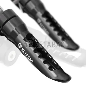 Fpfg27m40bkp03kevmtop129 Vmbolt Black Bob 1.5 Inch Lower Front Foot Pegs For Harley Fatboy Lo 10-13 14 15 16 17