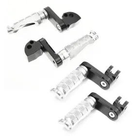 Fpkitho003m40bkmccpxxxpn001 Vmbolt Silver R-fight 1.5 Inch Lower Rear Front Foot Pegs For Cb1100 13 14 15 16 17