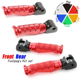 Fpkitho018bkmccpxxxvmtop001 Vmbolt Red Mccp Motorcycle Rider Passenger Foot Pegs For Cbr1000f 90-92 93 94 95 96 97