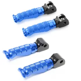 Fpkitsu020bkmccpxxxvmtop001 Vmbolt Blue Mccp Motorcycle Rider Passenger Foot Pegs For Gsxr 1000 05-09 10 11 12 13