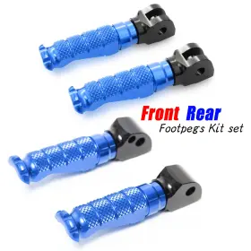 Fpkittr017bkmccpxxxvmtop001 Vmbolt Blue Mccp Motorcycle Rider Passenger Foot Pegs For Scrambler Efi 06-10 11 12 13