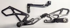 Rs582k Vortex Rearsets 2.0 Suzuki Gsx-r600 / Gsx-r750 2011 Through 2024 Black