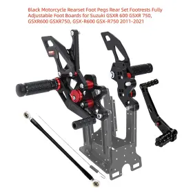 Acrfp0303001-1 Vpzmt Rearset Foot Pegs Footrests Fully Adjustable Boards For Suzuki Gsxr Black