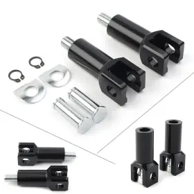 Vvipartsusa 432662693151 Rear Footrest Pegs Support Mount Bracket Set Fit Harley 2000-2018 Alloy Black Vi