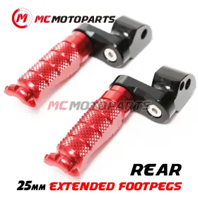 Vvrfpa11125mmbkmccpxxcl4510 Vvracing R-fight Passenger Footpegs 25mm Riser For Aprilia Shiver 750 Dorsoduro