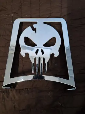 Mt155-s-cd Xht Chrome Skull Sissy Bar Luggage Rack For Harley Davidson Sportster Xl883c Xl883r