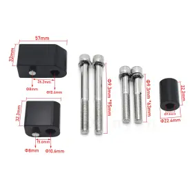 Hzmt216-133-bk Xinyun Spare Parts 1.25 Inch Footboard Extension Spacer Black For 2009-13 Flhtc Electra Glide Classic