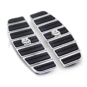 Xkh-216-068-cd Xkh-moto Xkh- Motorcycle Chrome Skull Zombie Rider Footboard Insert Kit- Traditional D