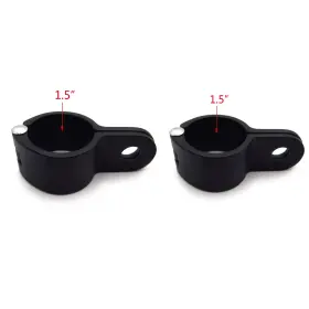 Xt Us-clamp-1.5-bk 2 Pcs 1.5 Inch 1 1/2 Crash Bar Mount Longhorn Footpeg Clamps Replacement Black