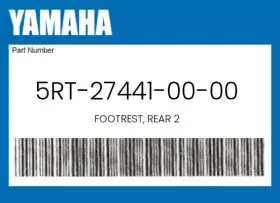 5rt-27441-00-00 Yamaha Genuine Footrest Rear 2 -