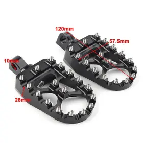 Yfoutlet 310000101943 1pair Widefat Foot Peg Mx Footpeg Pedal For Harley With 9mm Mounting Hole Universal