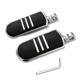 Yt104c Yitopt Chrome Streamliner Foot Pegs For Harley Touring Road King Street Glide