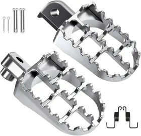 Co-jt200-sr Yoxufa Silver Foot Pegs Rest Kit For 196cc 200cc 6.5hp 97cc 100cc Engine Ct200u