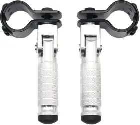 Scl-2022090003 Ywluwei M8 Motorcycle Foot Rests Motorbike Foldable Pegs Front Footpeg Silver