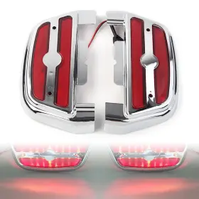 Zdl-kabusikikaisya1989 423987212622 Led Light Footboard Floorboard Cover For Harley Touring Road King Chrome-red Go