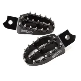 Ze93-1100 Zeta Aluminum Footpegs Black #ze93-1100 For Honda Msx125 Grom 125/monkey