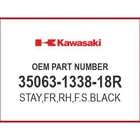 Kawasaki Stay,fr,rh,f.s.black 35063-1338-18R Oem New. Price: $97.54.