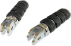Drag Fml Soft-ride Footpegs Driver Chrome/black Softail Harley Davidson New. Price: $111.25.