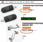 Genuine Hd 93-26 Harley Touring Rear Streamliner Passenger Foot Pegs & Mount Oem Used. Price: $119.95.