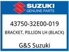 Suzuki Oem Part 43750-32E00-019 Bracket,pillion Foot Lh (blac New. Price: $71.71.