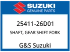 Suzuki Oem Part 25411-26D01 Shaft, Gear Shift FORK,NO.2 New. Price: $24.42.
