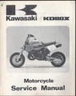 Kawasaki KD80X Motorcycle Service Manual 1988 MN2774 Good. Price: $23.95.