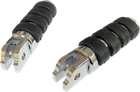 Drag Fml Soft-ride Footpegs Driver Chrome/black Softail Harley Davidson New. Price: $108.10.