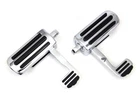 Chrome Footpeg Set With Retractable Heel Rest For Harley Female Mount Block New. Price: $182.95.
