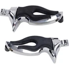 Kuryakyn 4416 Chrome Flamin' Flamed Foot Pegs With Harley Male Mount Adapter New. Price: $135.99.