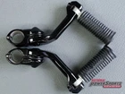 Genuine Harley Davidson Rubber Highway Pegs + Long Angled Mounts Black 1/4" Used. Price: $90.00.
