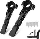 & 1.25 Highway Cnc Stainless Motorcycle Footpegs Black Adjustab Brand. Price: $59.25.