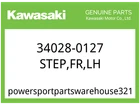 Kawasaki Oem Part 34028-0127 Step,fr,lh New. Price: $53.69.