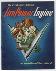 Original 1951 Chrysler Engine Sales Brochure Booklet Used. Price: $14.88.