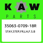 35063-0709-18R Kawasaki Stay,step,fr,lh,f.s.b 35063070918R, New Genuine Oem Part. Price: $184.69.